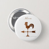 Rooster Weathervane Thunder_Cove Ronde Button 5,7 Cm (Voorkant /achterkant)
