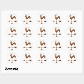 Rooster Weathervane Thunder_Cove Ronde Sticker (Vel)