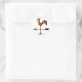 Rooster Weathervane Thunder_Cove Ronde Sticker (Tas)