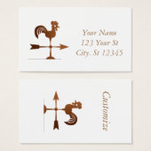 Rooster Weathervane Thunder_Cove Visitekaartje (Voorkant /achterkant)