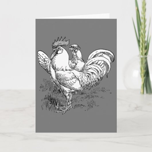 Rooster-Wenskaart Feestdagen Kaart (Voorkant)