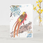 Rooster - Wenskaart Kaart (Gele Bloem)