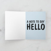 ROOSTER-WENSKAARTEN "NET OM HALLO TE ZEGGEN" FEESTDAGEN KAART (Binnen)