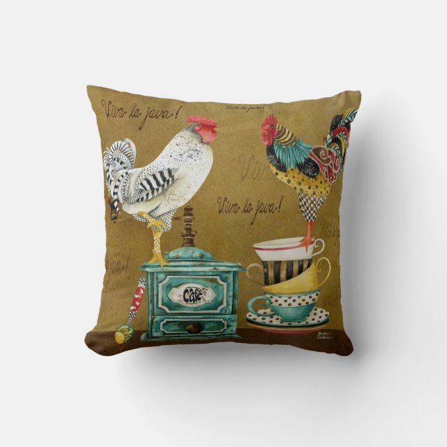 Rooster Whimsies Pillow Kussen (Voorkant)