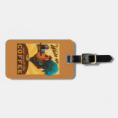 Rooster - Word wakker en Ruik de koffie Bagagelabel (Voorkant horizontaal)