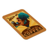 Rooster - Word wakker en Ruik de koffie Magneet (Rechterzijde)