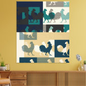 ROOSTER Wrapped Canvas Afdruk (Insitu (Woonkamer))