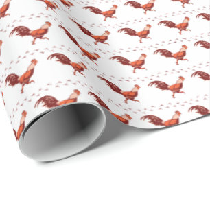 Rooster Wrapping Paper Cadeaupapier