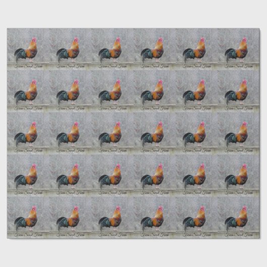 Rooster Wrapping Paper Cadeaupapier (Zoom)