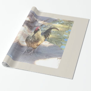 Rooster Wrapping Paper Cadeaupapier