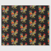 Rooster Wrapping Paper Cadeaupapier (Vlak)