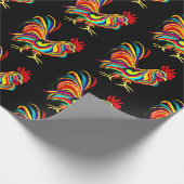 Rooster Wrapping Paper Cadeaupapier (Hoek)