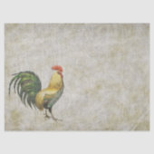 Rooster Zingt naar Muziek Decoupage Tissuepapier (Voorkant)