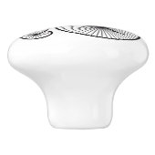 Rooster Zitten op een  bike Keramische Knop (Zijkant)