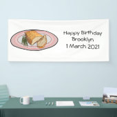 Roosterdvarkensbuik, afbeelding cartoon spandoek (Beurs)