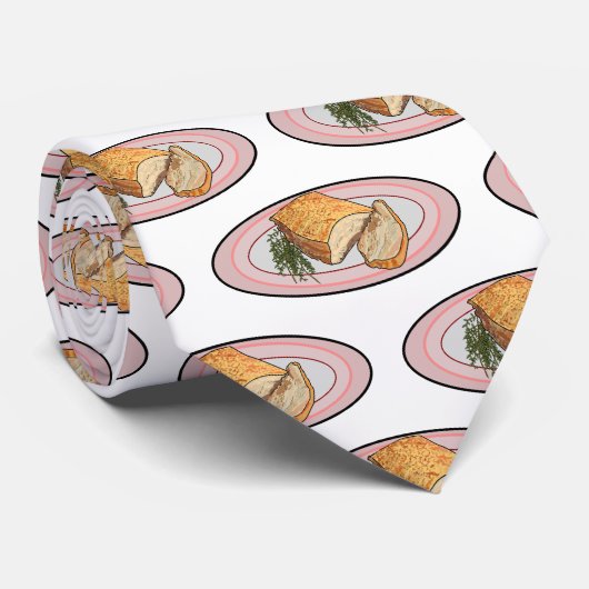 Roosterdvarkensbuik, afbeelding cartoon stropdas (Opgerold)