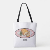 Roosterdvarkensbuik, afbeelding cartoon tote bag (Achterkant)