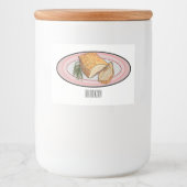 Roosterdvarkensbuik, afbeelding cartoon voedselcontainer etiket (Voorkant)