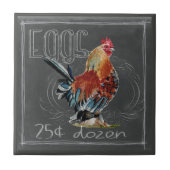 Roostereieren op het karton tegeltje (Voorkant)