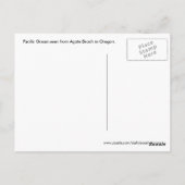 Roosterend Zee op het Briefkaart van de Agate Beac (Achterkant)