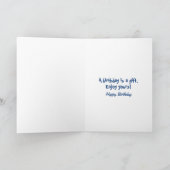 roosterende heemst over verjaardagskaarsen kaart (Binnen)