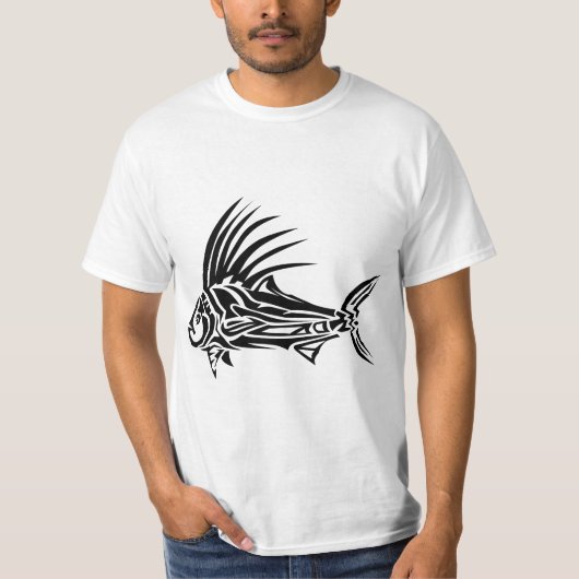 Roosterfish - Cool Rooster Fish Tribal  T-shirt (Voorkant)