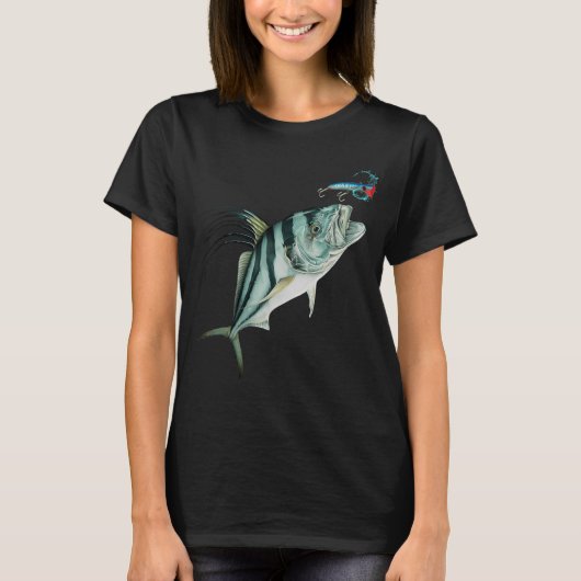 Roosterfish en popper t-shirt (Voorkant)