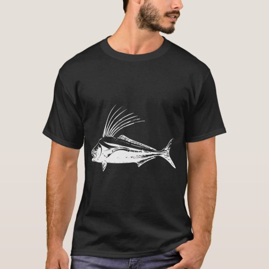 Roosterfish Witte Design T-shirt (Voorkant)