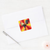 Roosterflits Vierkante Sticker (Envelop)