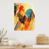 Roosterkraaien Poster (Keuken)