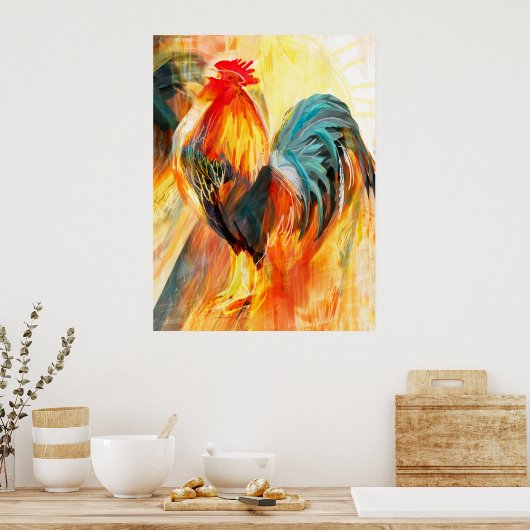 Roosterkraaien Poster (Keuken)