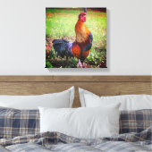 Roosterkweekdier Boerderij Canvas Afdruk (Insitu (Slaapkamer))