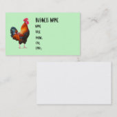RoosterkweekVisitekaartjes Visitekaartje (Voorkant / Achterkant)