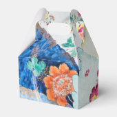 roosterpatroon van tabaksbladeren bedankdoosjes (Achterkant)