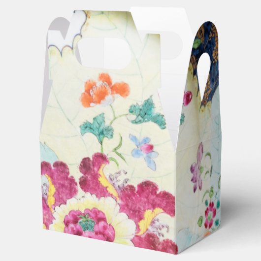 roosterpatroon van tabaksbladeren bedankdoosjes (Geopend)