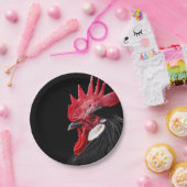 Roosterportret Papieren Bordje (Feest)