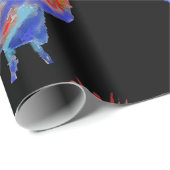 Roosterroosters Waterverf Vlekken Cadeaupapier (Rol Hoek)