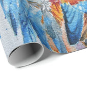 Roosterroosters Waterverf Vlekken Cadeaupapier (Rol Hoek)