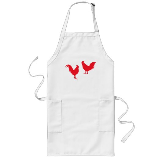 Roosters Apron Lang Schort (Voorkant)