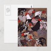  Roosters Art Briefkaart (Voorkant / Achterkant)