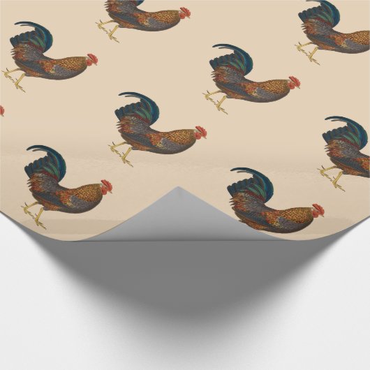 Roosters Cadeaupapier (Hoek)