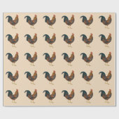 Roosters Cadeaupapier (Vlak)