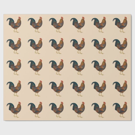 Roosters Cadeaupapier (Vlak)