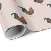  Roosters Cadeaupapier (Rol Hoek)