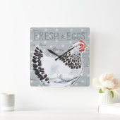 Roosters Call II Vierkante Klok (Huis)