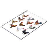 Roosters collage-kleurkip notitieboek (Linkerzijde)