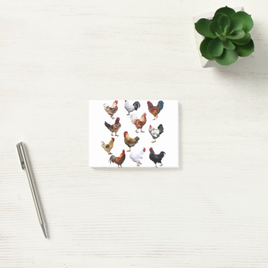Roosters collage-kleurkip post-it® notes (Kantoor)