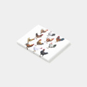 Roosters collage-kleurkip post-it® notes (Schuin)