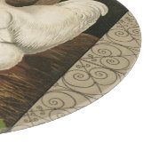 Roosters en Engels buiten Hen House met witte rand Snijplank (Hoek)