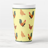Roosters en hennen latte mok (Voorkant)